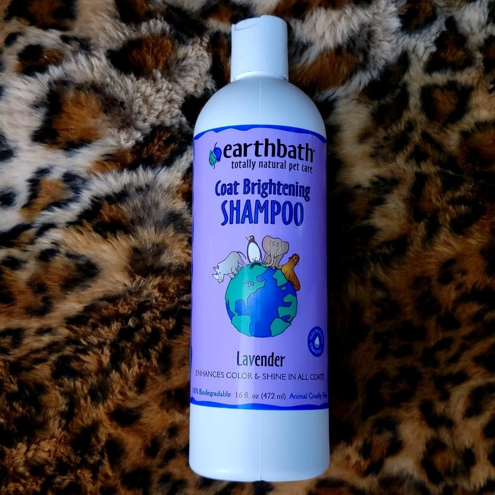 Earthbath Pet Shampoo Dog or Cat Lavender Coat Brightener 16 oz New!
